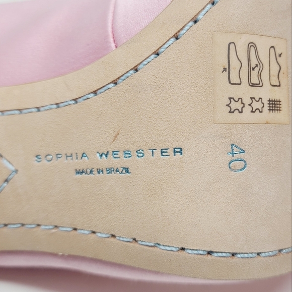 Sophia Webster | Pink Tyra Satin Slingback Sandal Heels (EU Size 40/US Size 10) - Picture 6 of 13